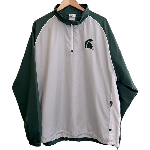 Michigan State Spartans
1/4 Zip Wind Breaker Pro Edge by Knights Apparel Sz XL - Picture 2 of 16